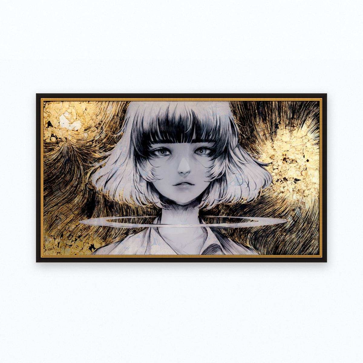 wataboku, Saturn, framed on a wall