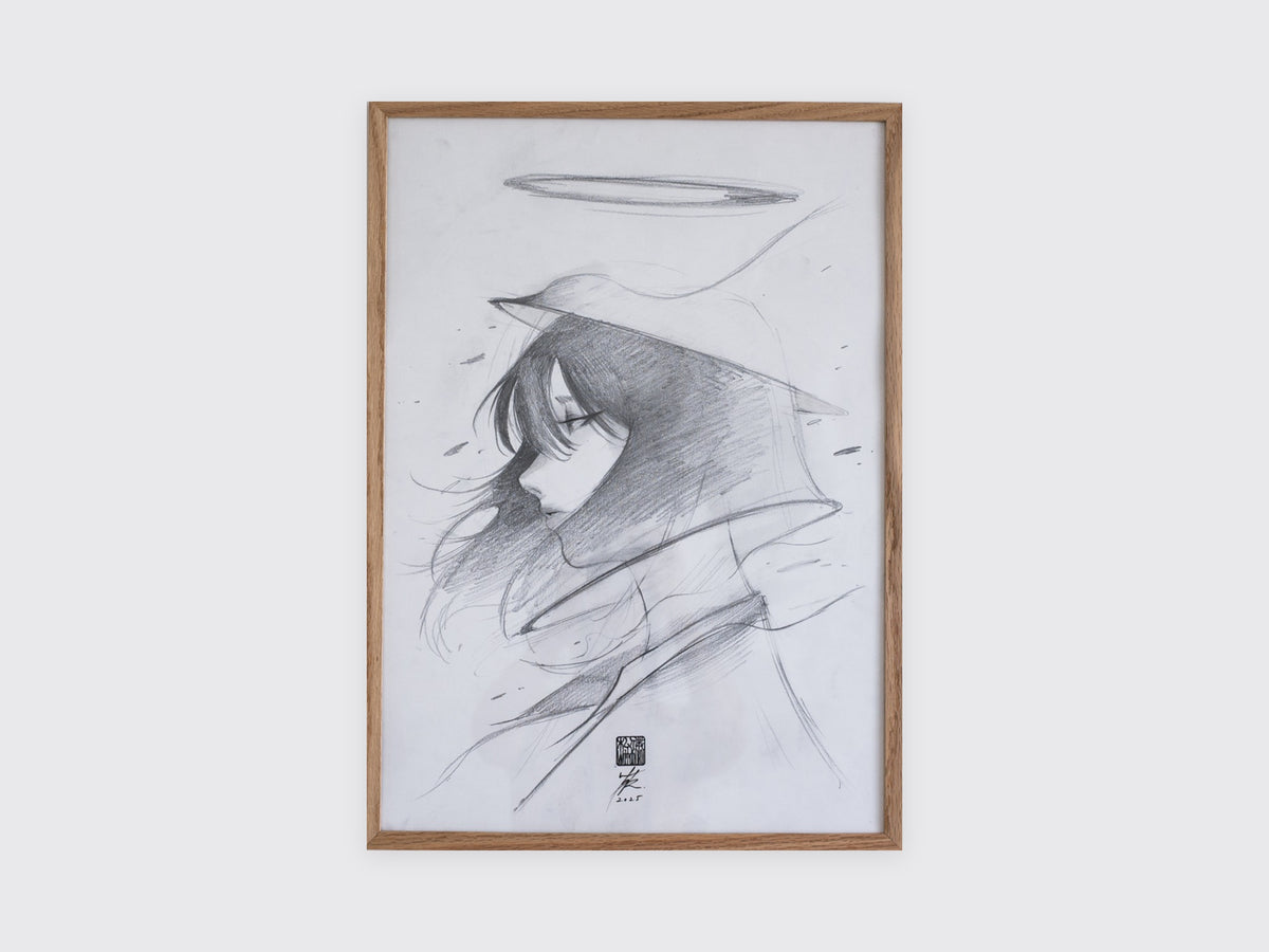 wataboku, Sketch 02, framed