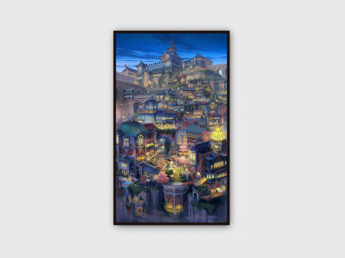 Yuuri, Irohari Machi Yoru No Fuukei – framed